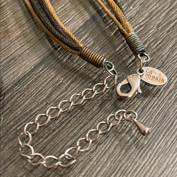 Lia Sophia “Tempo” Circle Pendant Corded Necklace - Retired - Picture 4 of 16